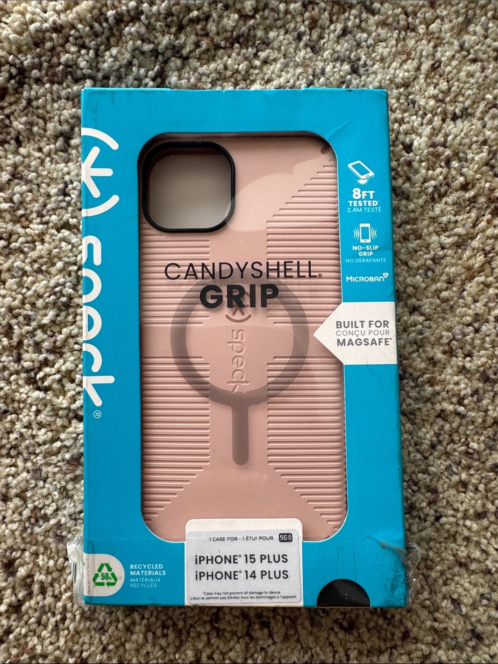 speck CandyShell Grip Case for iPhone 15 Plus - Rose